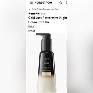 New in box Oribe Gold Lust Restorative Night
Crème for Hair